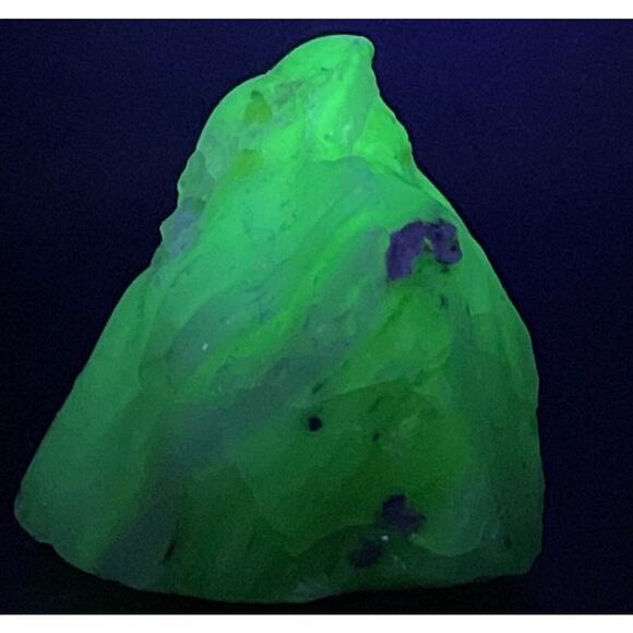 Custard Peach Tipped Art Glass Cullet Glowing Swirl Uranium‎ Slag Glass #5GL144 - Picture 1 of 6